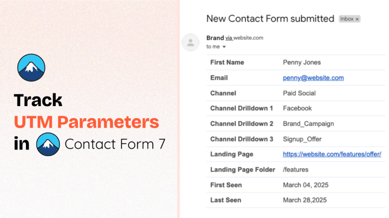 contact form 7 UTM tracking
