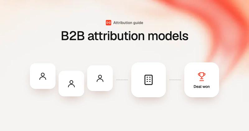 B2B attribution models: SourceLoop blog cover illustration