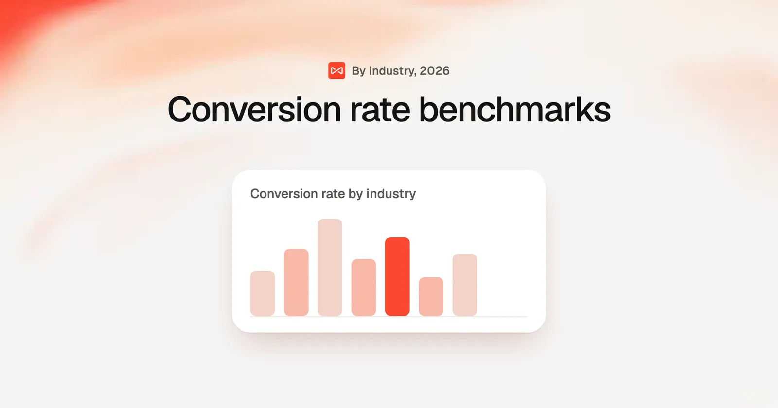 Conversion rate benchmarks: SourceLoop blog cover illustration