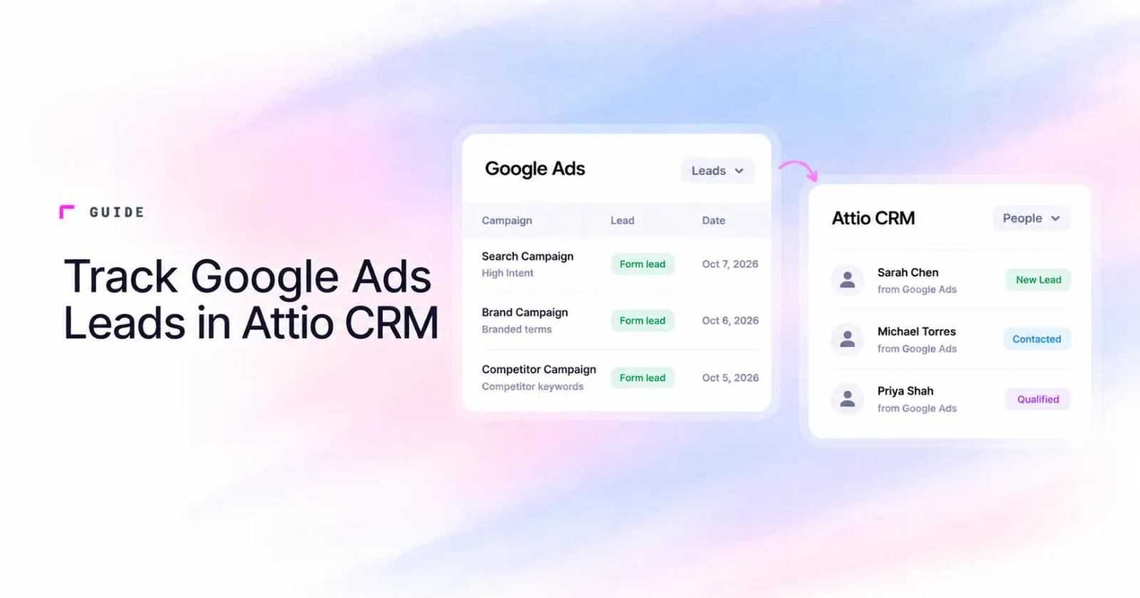 Attio leads from Google Ads sending conversions back to Google