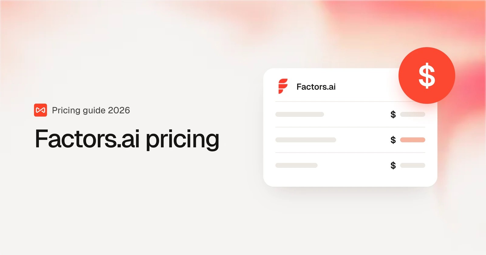 Factors.ai pricing: SourceLoop blog cover illustration