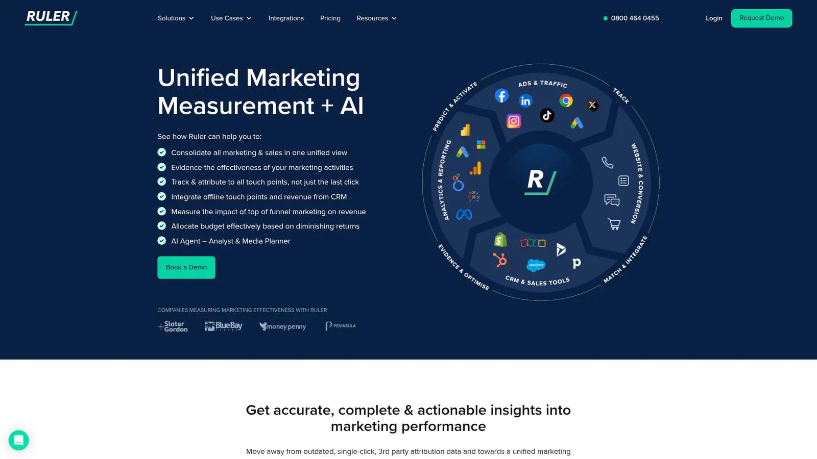 Ruler Analytics marketing measurement platform homepage