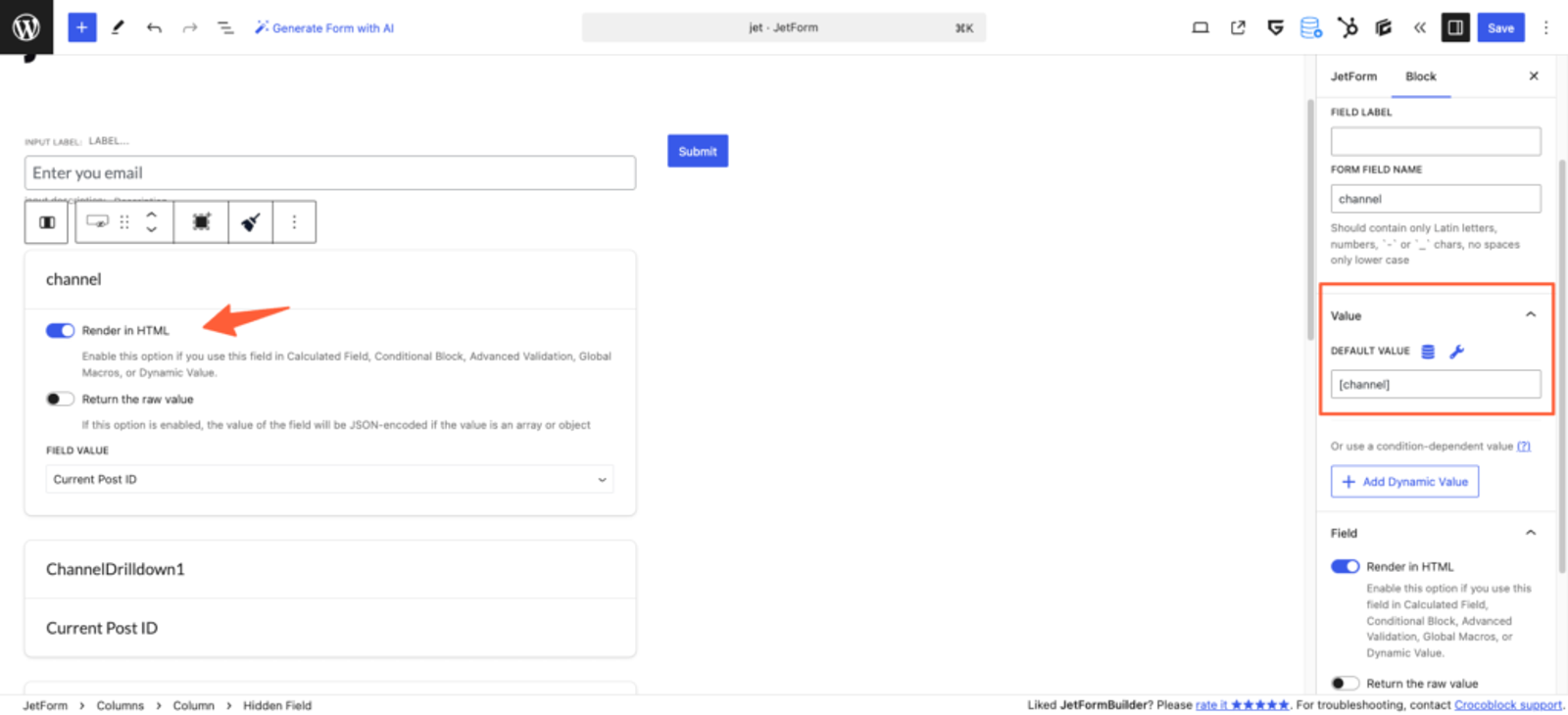 Jetformbuilder hidden fields for UTM tracking