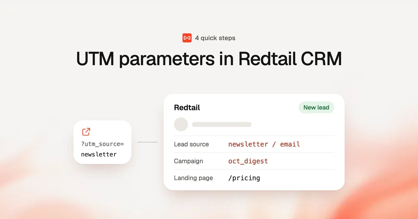 UTM parameters in Redtail CRM: SourceLoop blog cover illustration