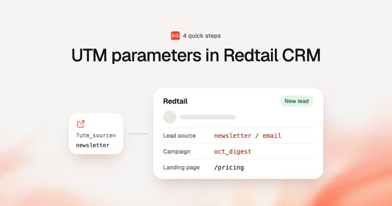 UTM parameters in Redtail CRM: SourceLoop blog cover illustration