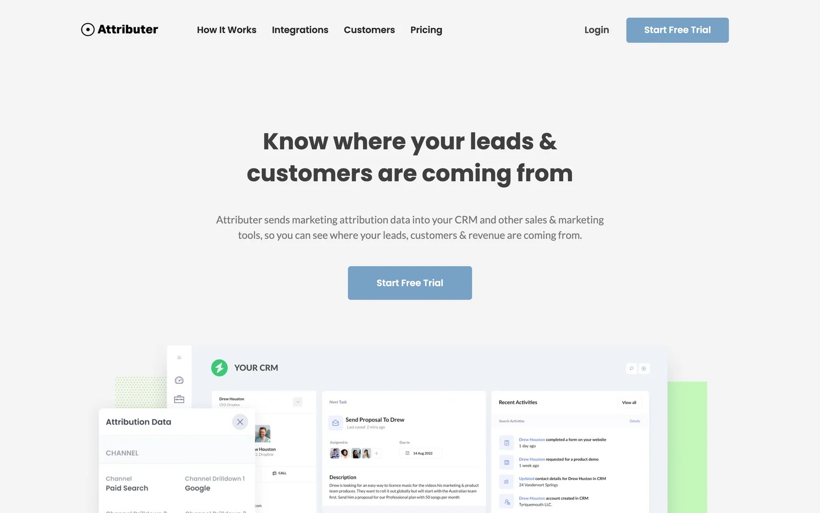 Attributer homepage