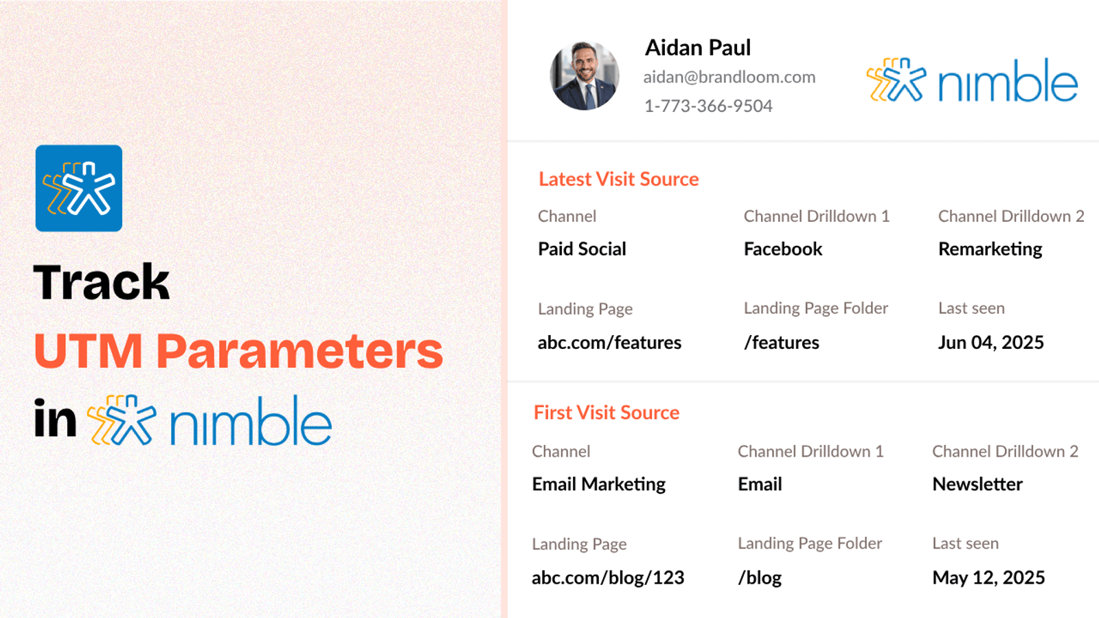 Nimble crm utm tracking