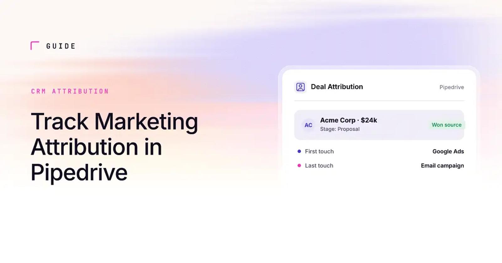 Track Marketing Attribution in Piepdrive Crm: 2026 Guide