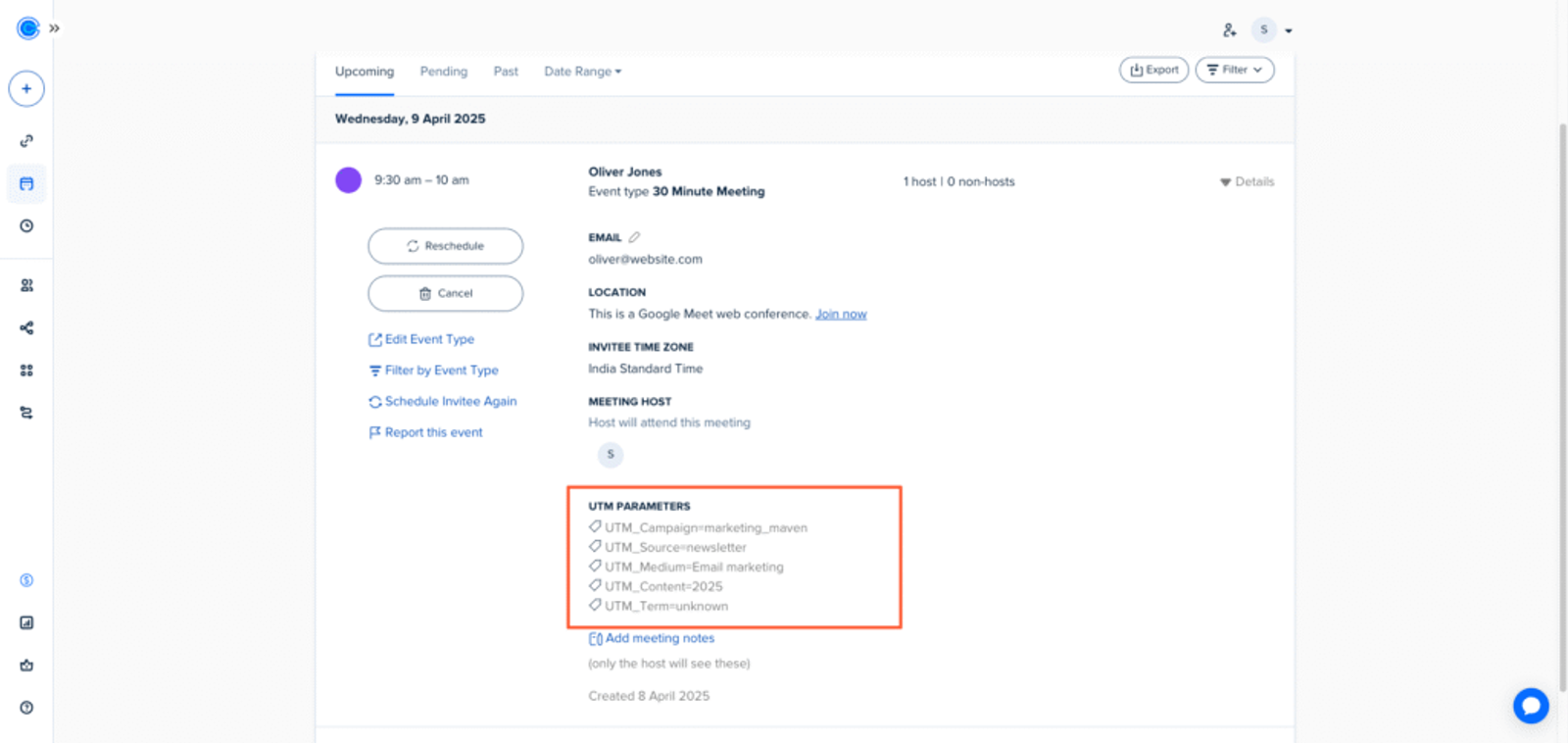 Calendly utm parameters