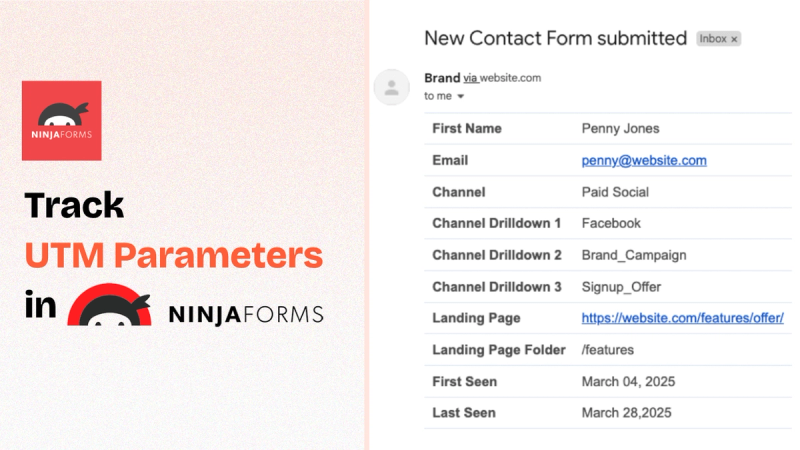 Ninja Forms utm parameters tracking