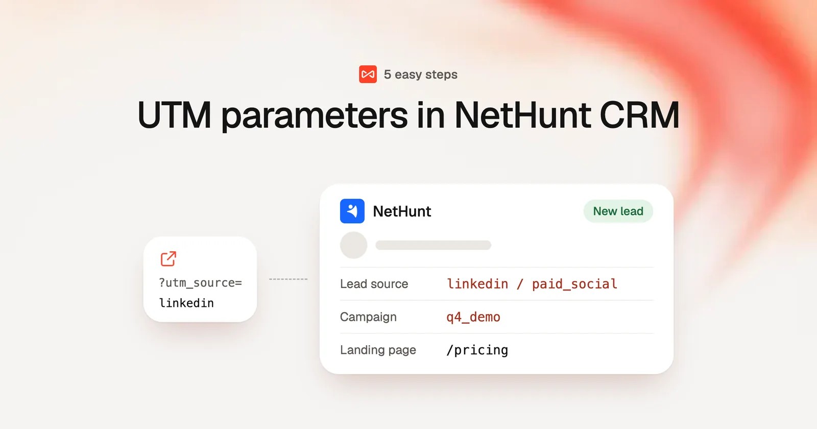 UTM parameters in NetHunt CRM: SourceLoop blog cover illustration