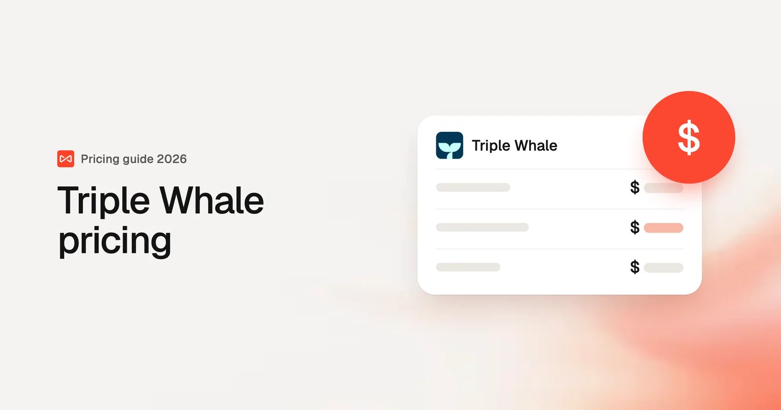 Triple Whale pricing: SourceLoop blog cover illustration