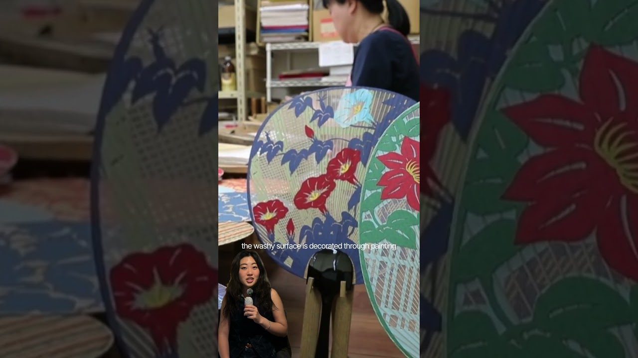 A still from the Craft Chronicles episode on The Fan Containing Washi Art