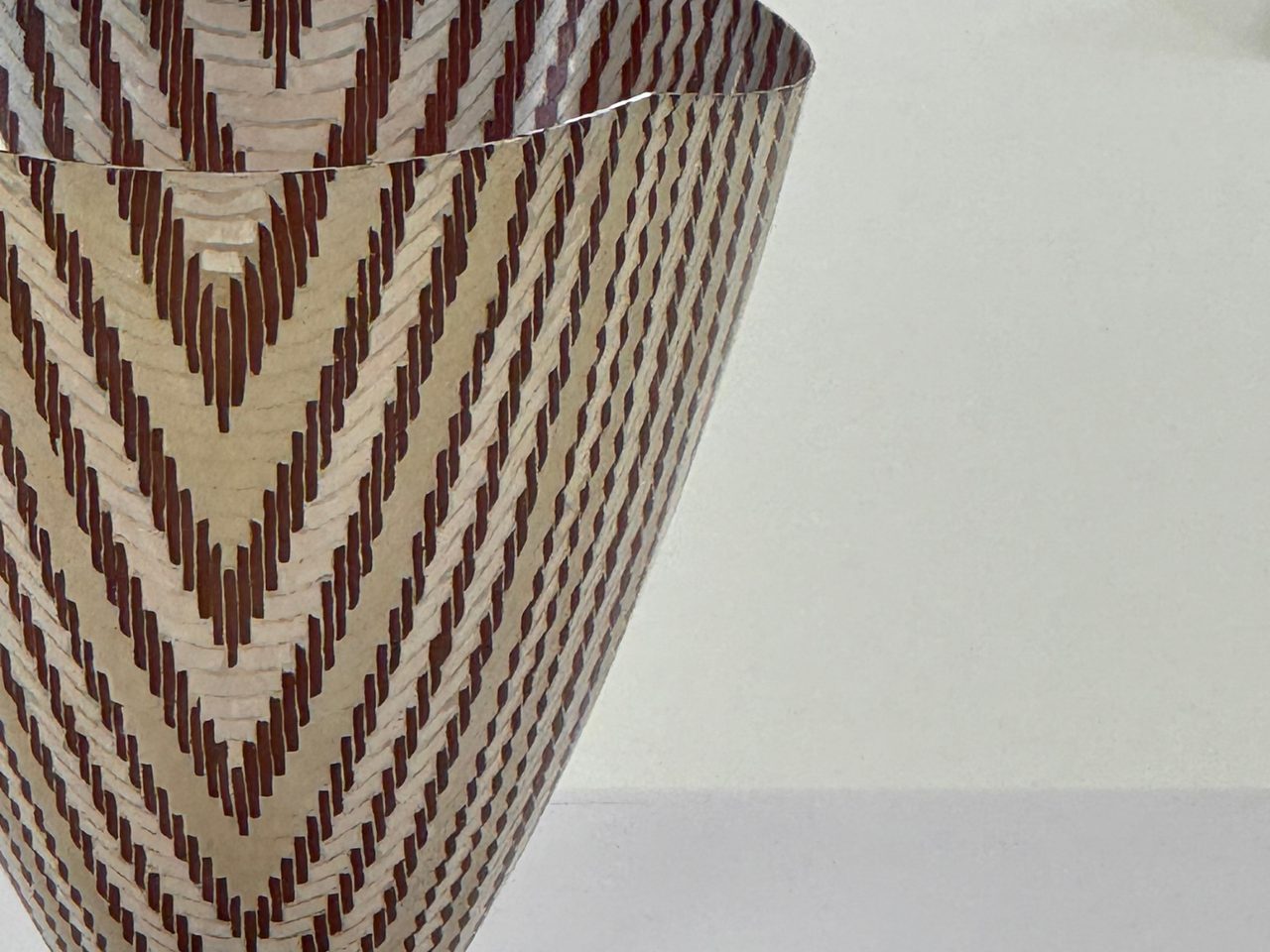 a detailed Japanese vase on white background