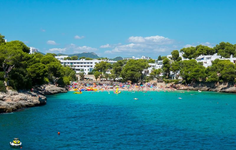 Cala Gran bay in Cala D'Or, Mallorca, Balearic islands, Spain