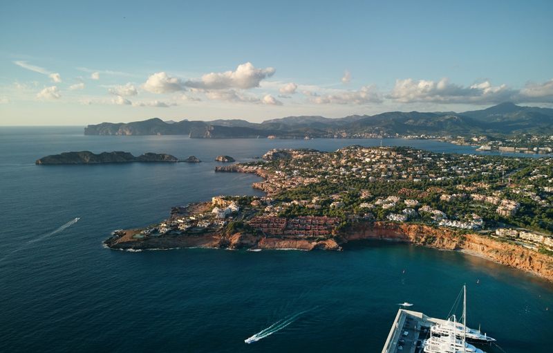 Aerial view Port Adriano. Mallorca, Spain