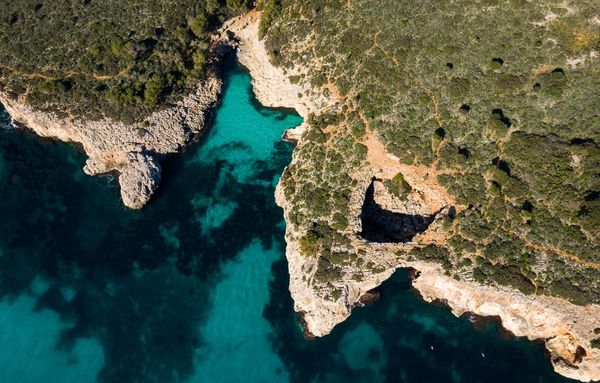 The Cala Varques lagoon in Mallorca