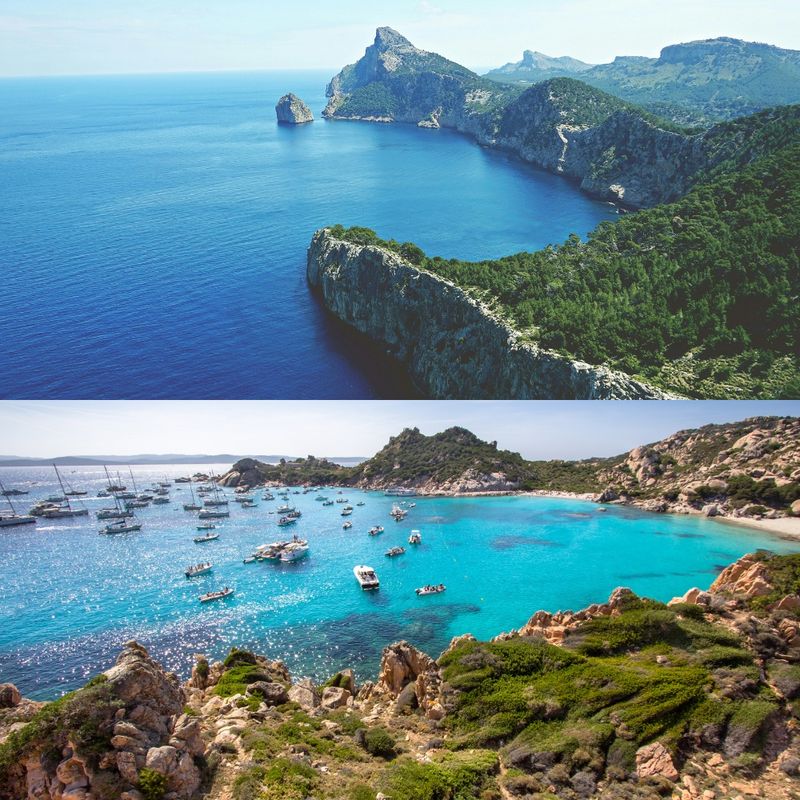 Mallorca & Sardinia, side by side