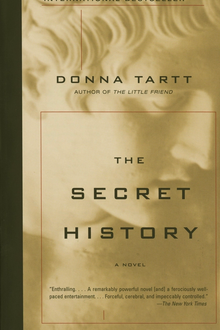 book cover for The Secret History