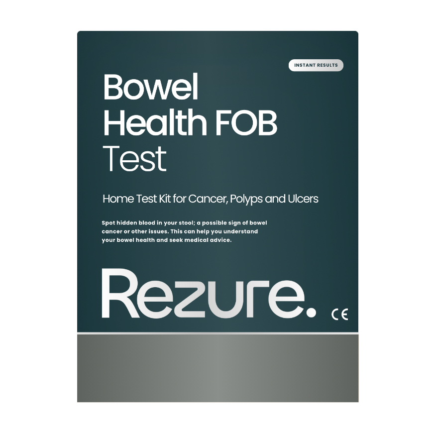 Bowel Health Home FOB Test for Cancer, Polyps and Ulcers by Rezure Health Main Product Image