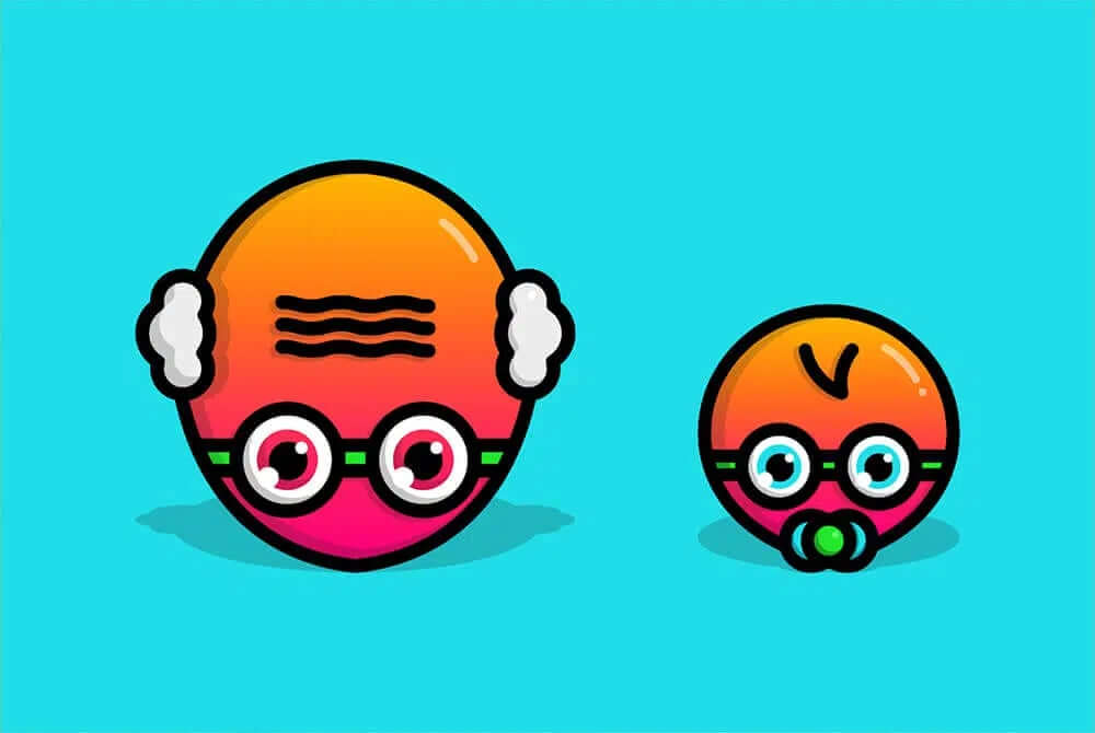 risk by age group vector icons