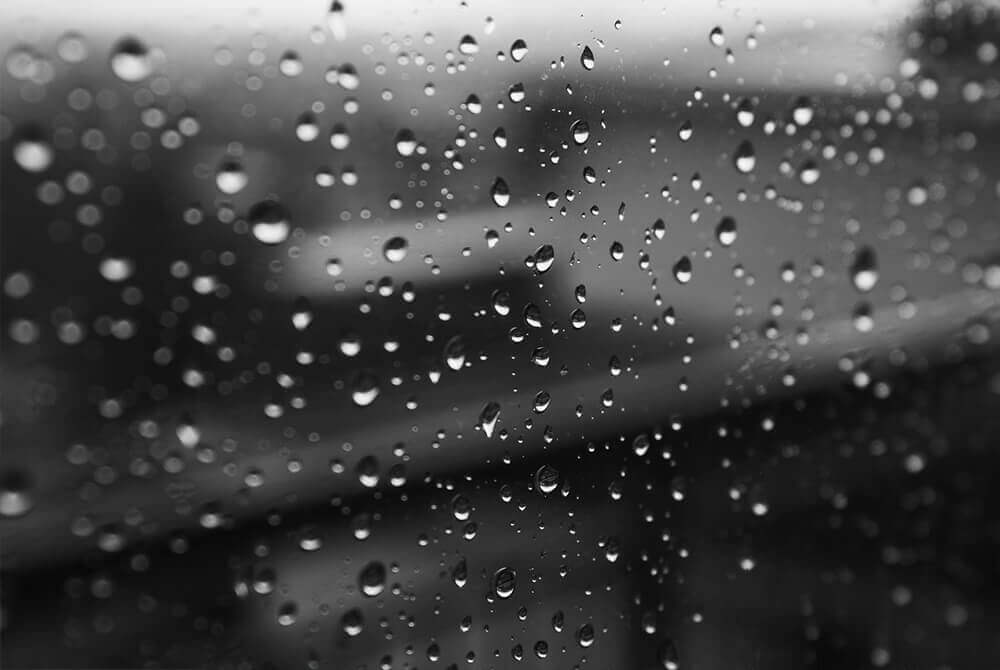 condensation on window in black and white