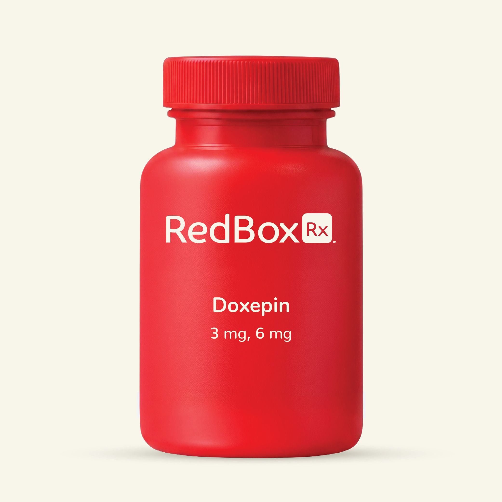 Doxepin 3 mg, 6 mg RedBox Rx Pill Bottle