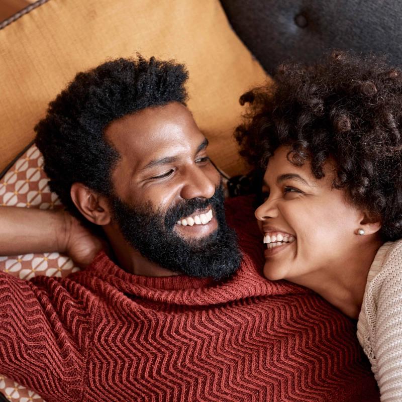 Happy couple smiling