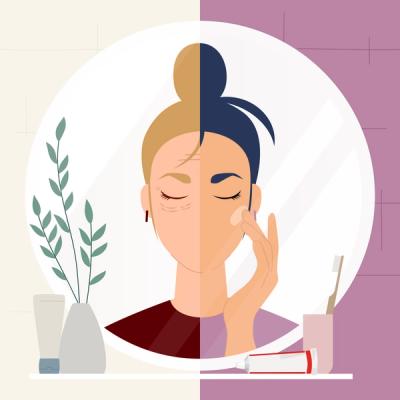 Woman Applying Face Cream