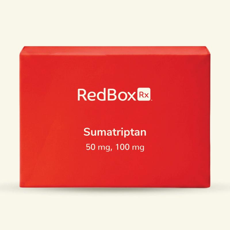 RedBox Rx Sumatriptan 50 mg, 100 mg Box