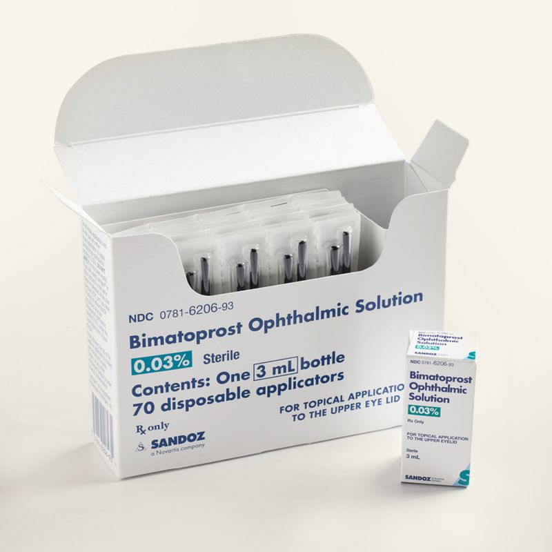 Upclose image of woman applying generic Latisse