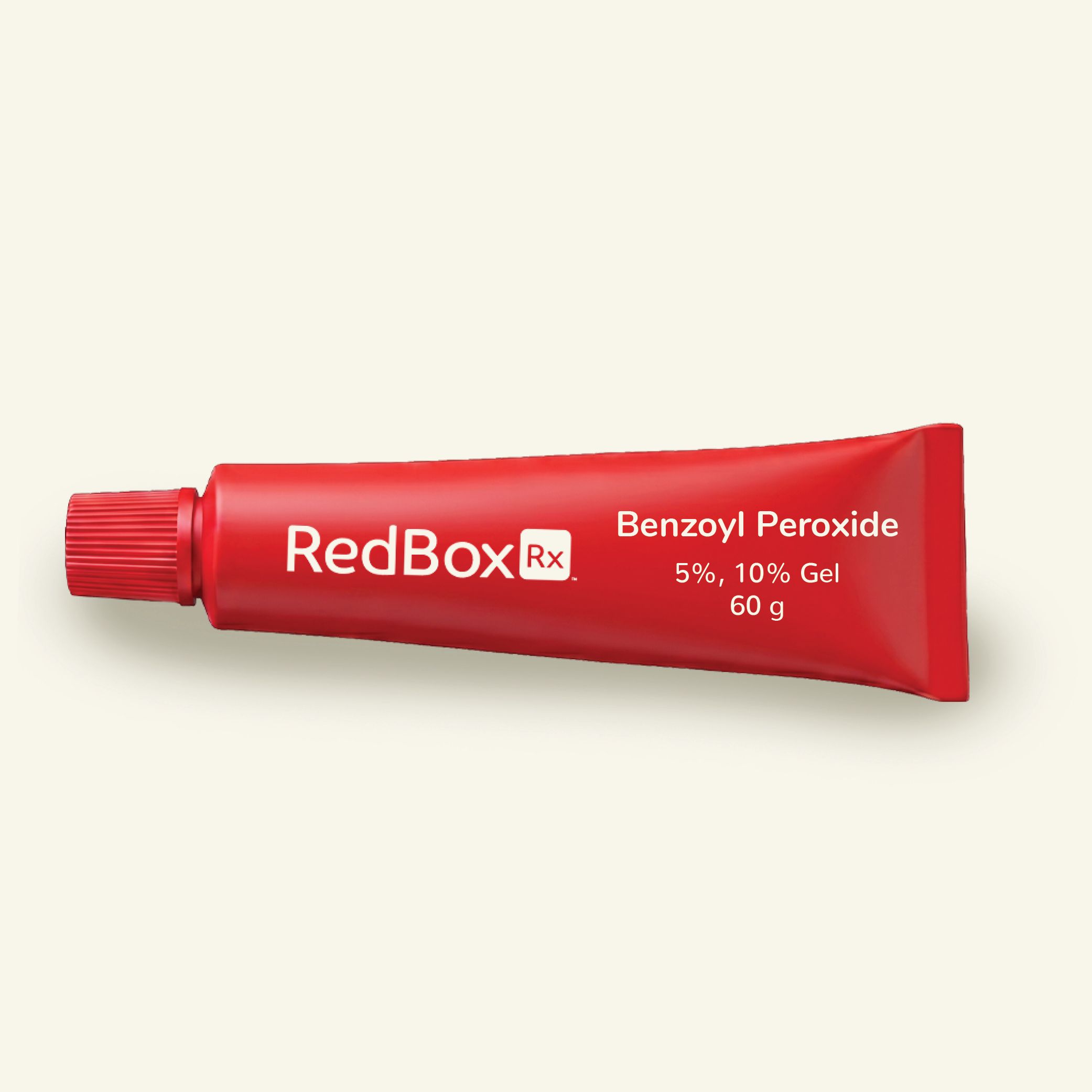 RedBox Rx Benzoyl Peroxide 5%, 10% Gel 60 g Tube