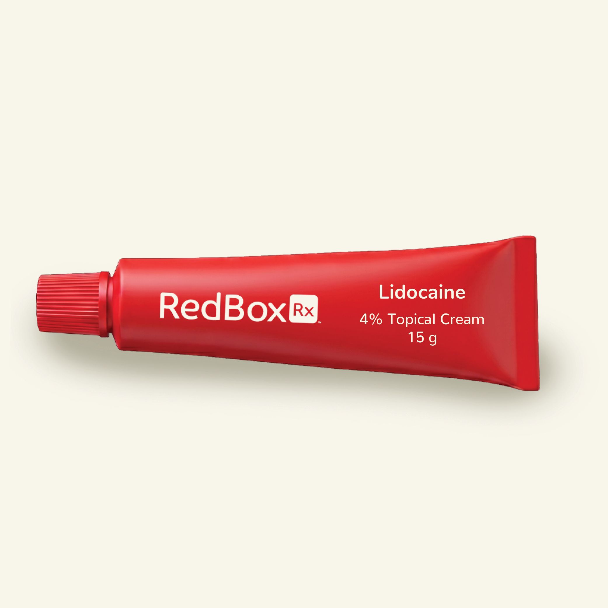 RedBox Rx Lidocaine 4% Topical Cream 15 g Tube