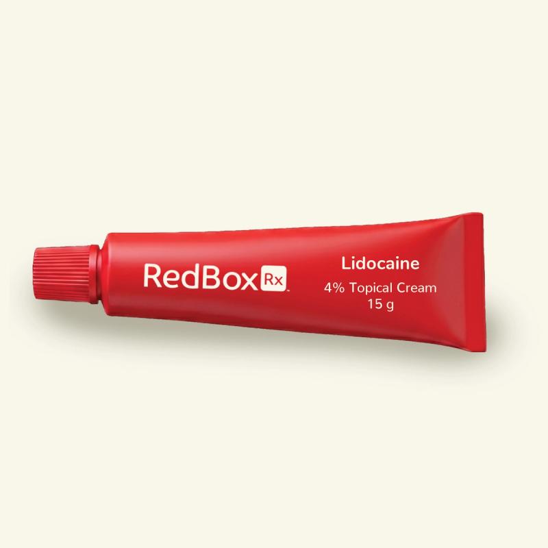 RedBox Rx Lidocaine 4% Topical Cream 15 g Tube
