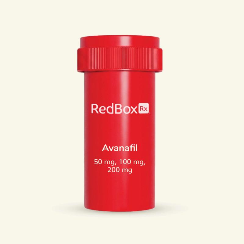 RedBox Rx Avanafil 50 mg, 100 mg, 200 mg Med Bottle