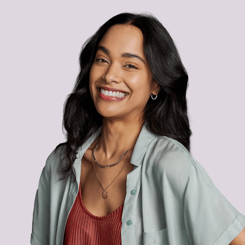 Photo of a smiling woman. 
