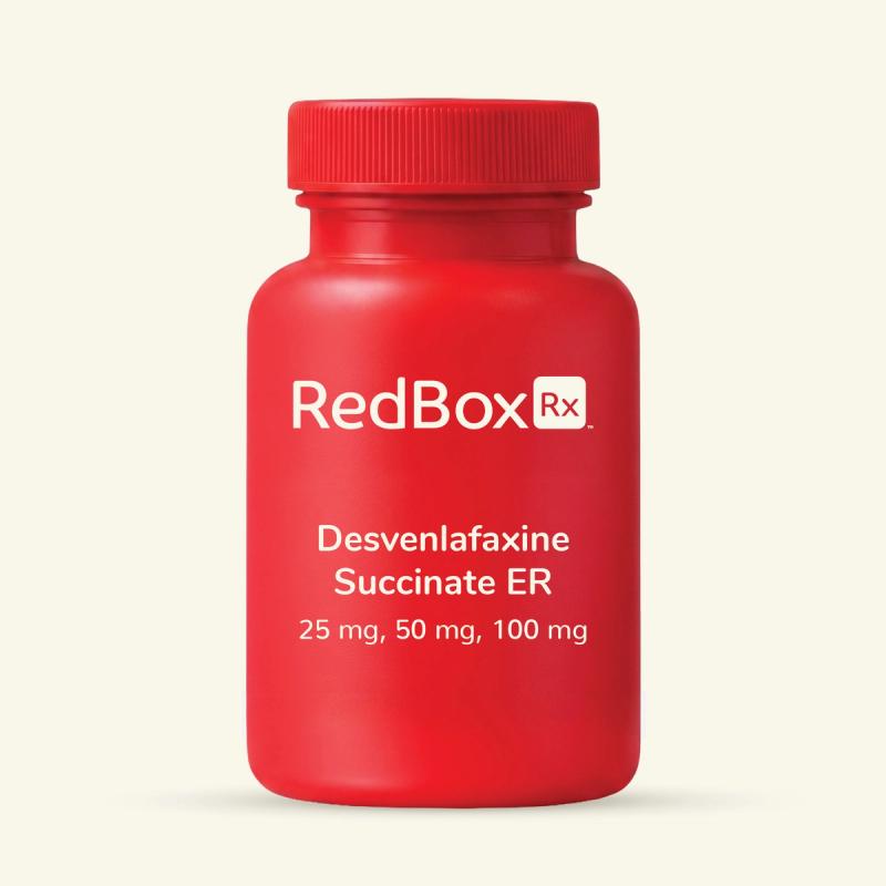 RedBox Rx Desvenlafaxine Succinate ER 25 mg, 50 mg, 100 mg Med Bottle