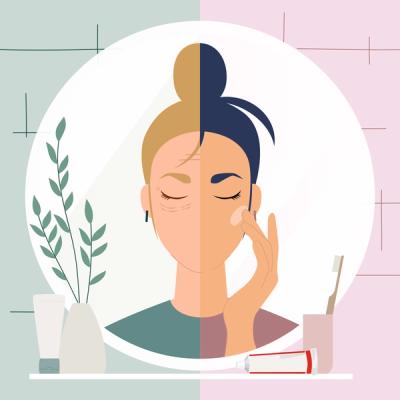 Women Applying Face Cream