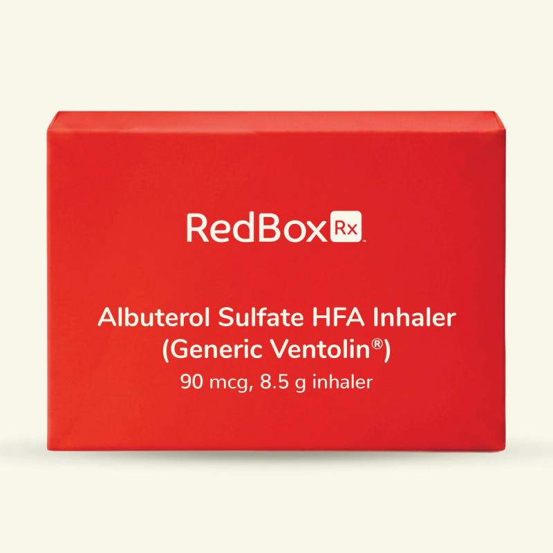 RedBox Rx Albuterol Sulfate HFA 90 mcg, 8.5 g inhaler Box