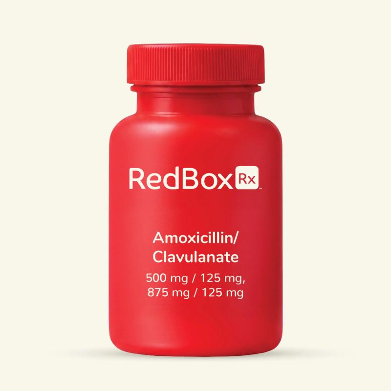 Redbox Rx Amoxicillin-Clavulanate 500 mg/125 mg, 875 mg/125 mg Med Bottle