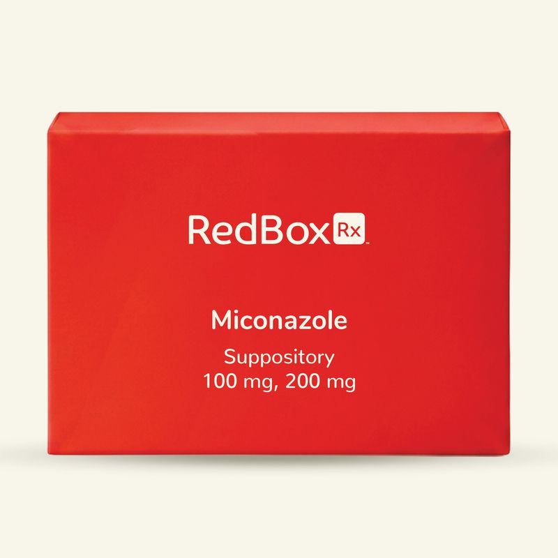 RedBox Rx Miconazole Suppository 100 mg, 200 mg Med Box