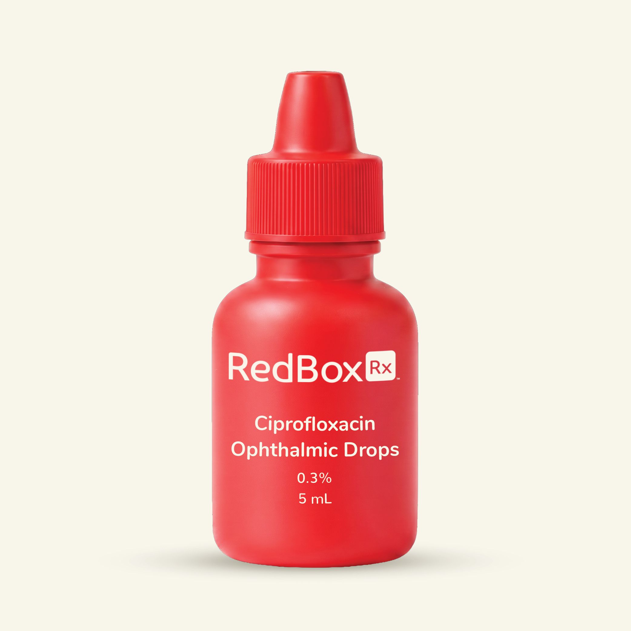 Redbox Rx Ciprofloxacin Ophthalmic Drops 0.3% 5 mL Bottle