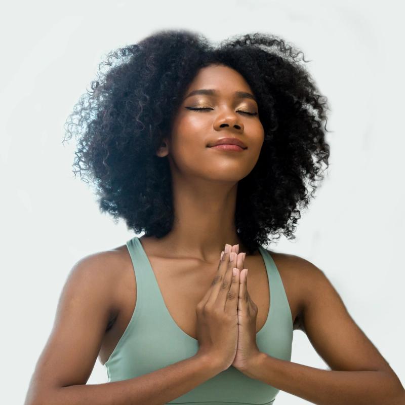 Woman Meditating With Eyes Closed