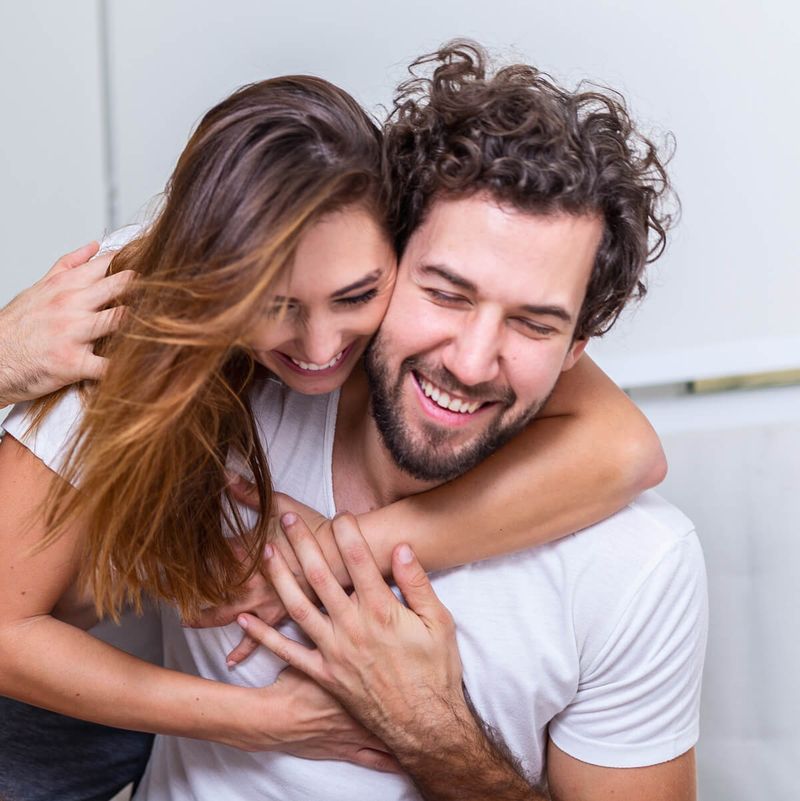 Happy couple embracing