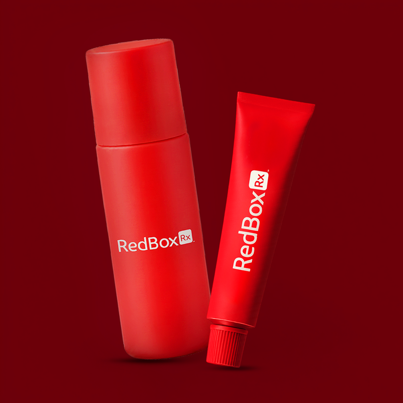 RedBox Rx Prescription Acne Medicine Bottles