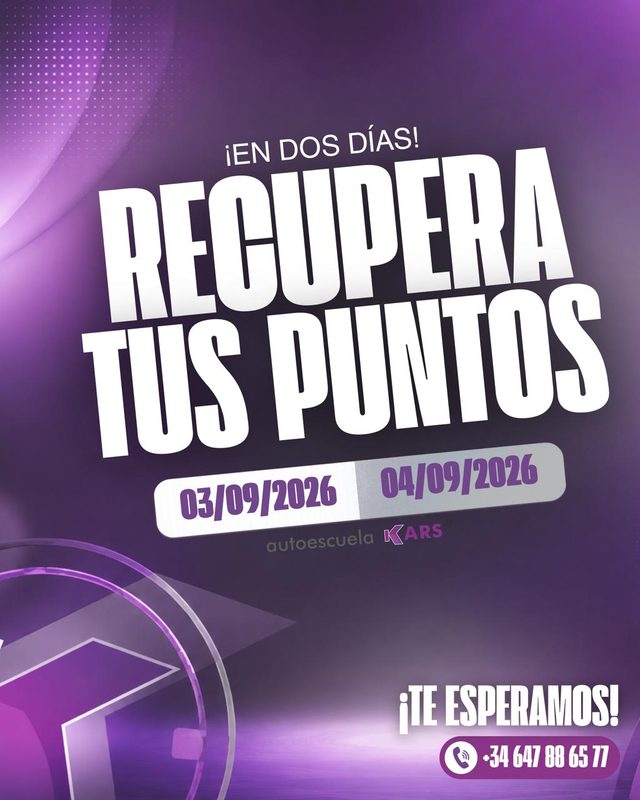 RECUPERA PUNTOS EN DOS DÍAS