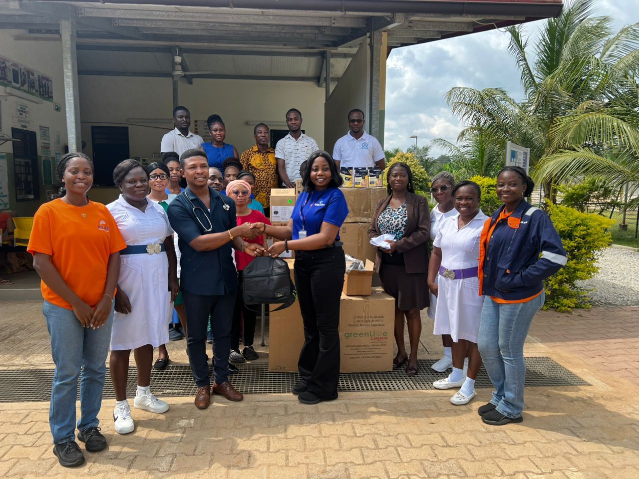 Donation to Potsin polyclinic