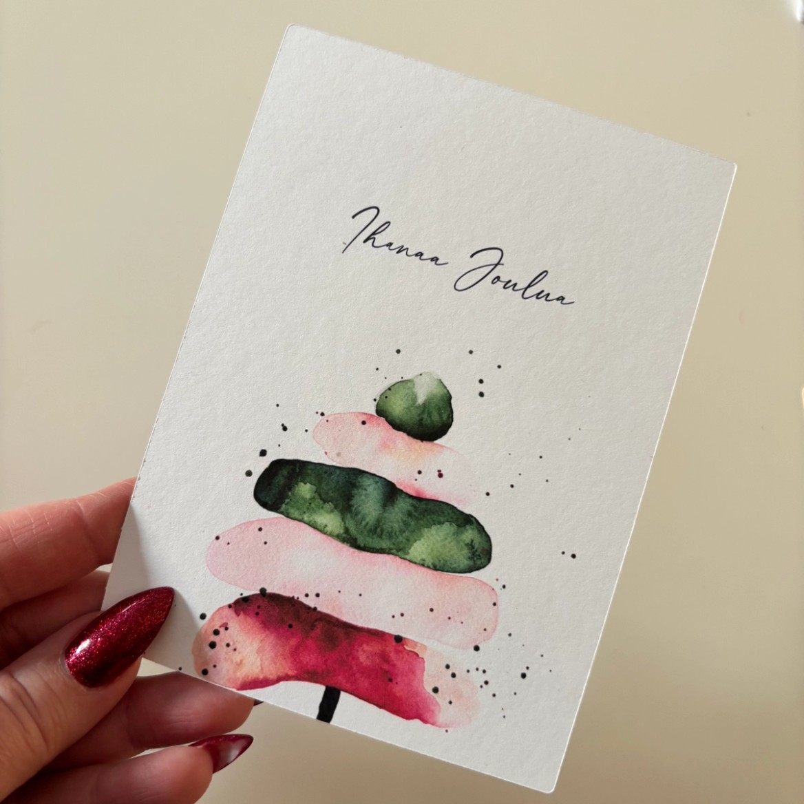 Moderni Joulukuusi joulukortti