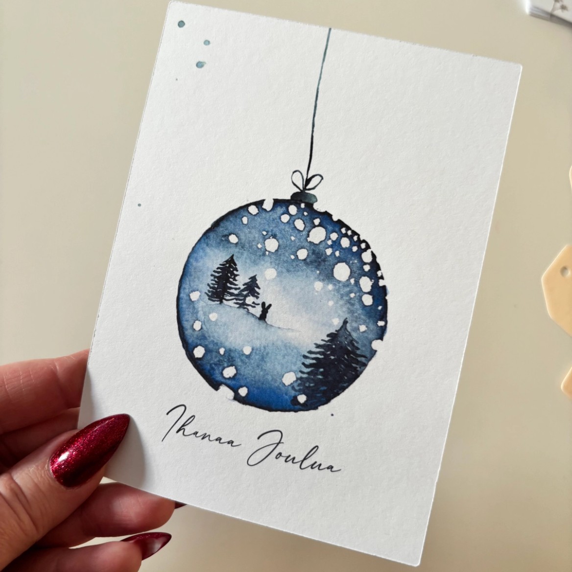 Joulupallo joulukortti