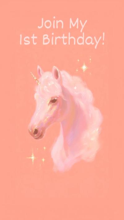 Pink Unicorn video invitation